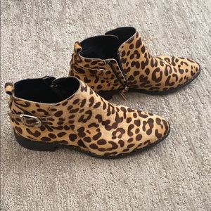 Steven leopard booties